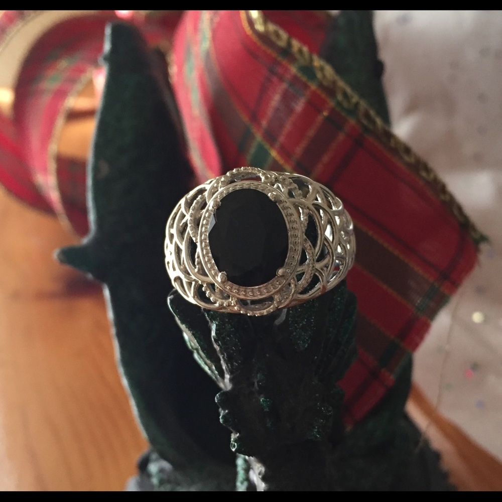 SOLD. CALIFORNIA BLACK JADE RING